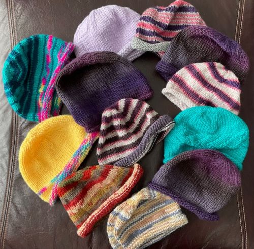 hats sent to the children with cancer